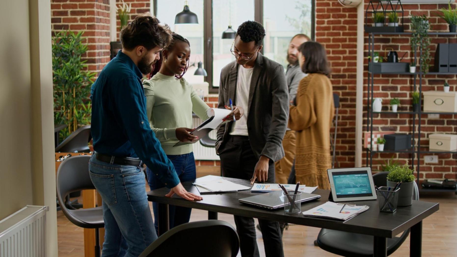 Professional financial documentation workspace in Adelaide office